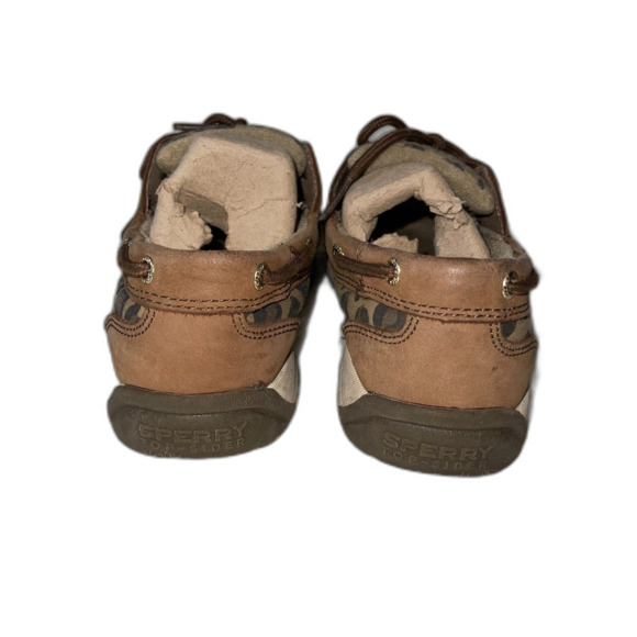 Girl's Cheetah Animal Print Sperry Size 4.5 - Picture 6 of 12